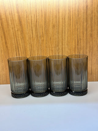 Pasabahce Elysia Grau 4 er Longdrink Gläser Wassergläser Grey