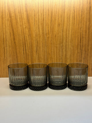 Pasabahce Elysia Grau 4 er Wassergläser 355 ml Smoked