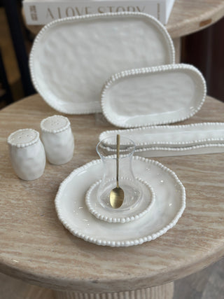 ** VORBESTELLUNG ** Pearly Weiss 31-teiliges Frühstücksset