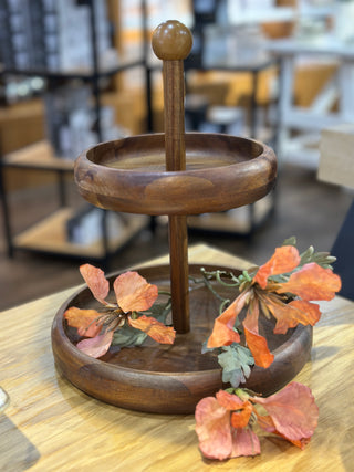 Servier-Etagere aus Akazienholz