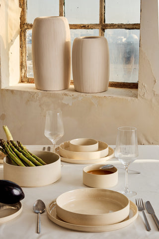 Granit Beige Teller-Set 25-teilig