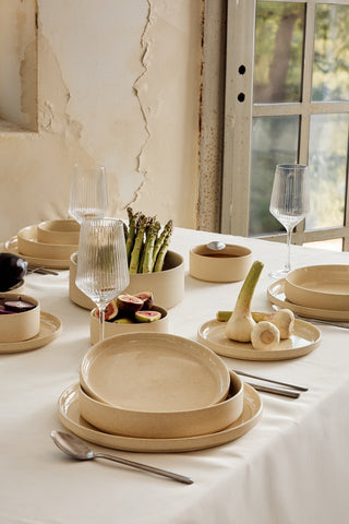 Granit Beige Teller-Set 25-teilig