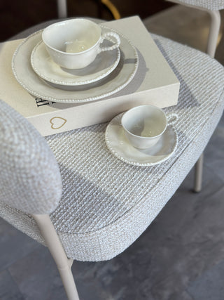 Pearls 6-Piece White Coffee Cup Set