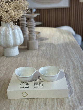 Pearls  6er Schälchen Set Beige