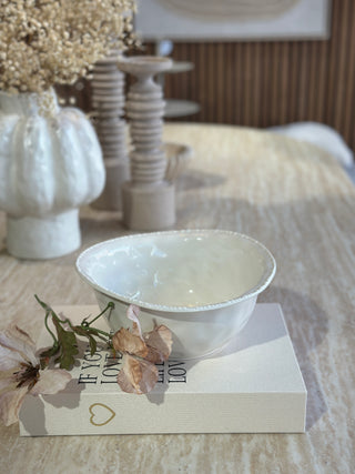 Pearls Salatschüssel Beige – Emirtex Home