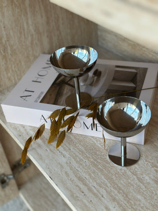 Aura 2er Dessertschale Set auf Fuß 9cm