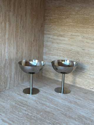 Aura 2er Dessertschale Set auf Fuß 9cm