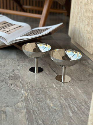 Aura 2er Dessertschale Set auf Fuß 13,5cm