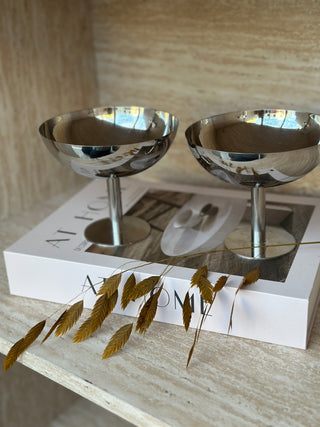 Aura 2er Dessertschale Set auf Fuß 13,5cm