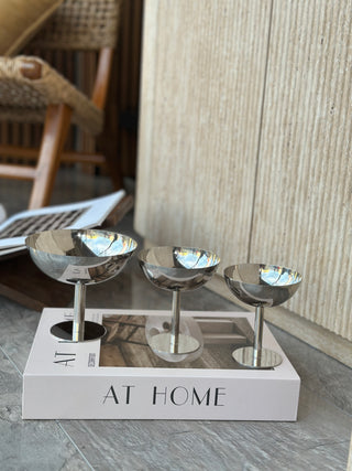 Aura 2er Dessertschale Set auf Fuß 9cm