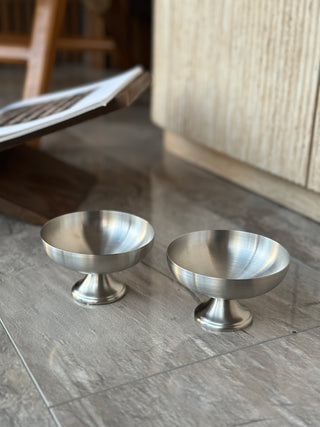 Aura 2er Dessertschale Set auf Fuß 150ml | matt