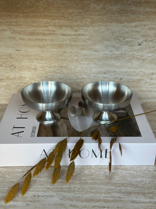 Aura 2er Dessertschale Set auf Fuß 150ml | matt