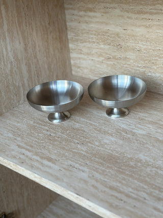 Aura 2er Dessertschale Set auf Fuß 250ml | matt