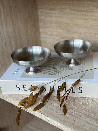 Aura 2er Dessertschale Set auf Fuß 250ml | matt