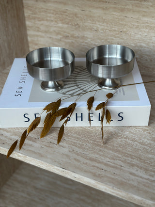 Aura 2er Dessertschale Set auf Fuß 200ml | matt