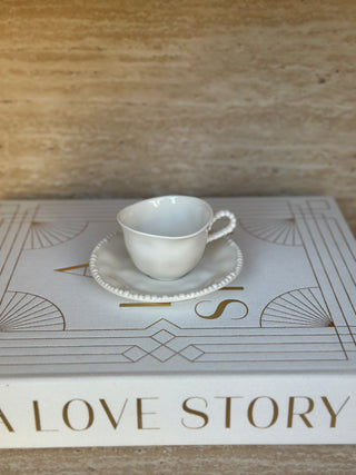 Pearls 6er Mokkatassen Set weiss