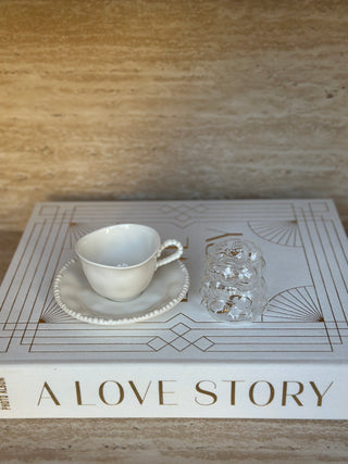 Pearls 6er Mokkatassen Set weiss