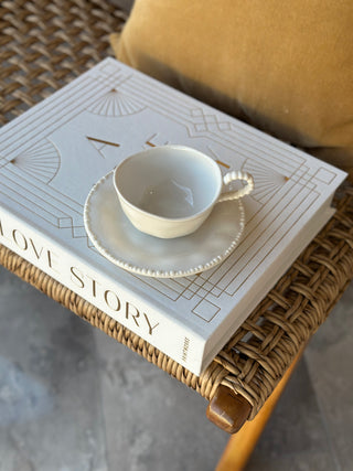 Pearls 6er Kaffeetassen Set weiss