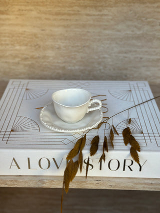 Pearls 6er Mokkatassen Set weiss