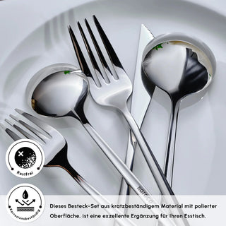 Karaca Orion Platinum 12 Kişilik 84 Parça Çatal Bıçak Takımı