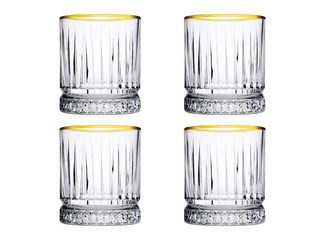 Pasabahce Elysia Gold 4er Wassergläser M Golden Touch 355ml