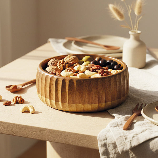 Akazienholz Stripe Bowl 15cm