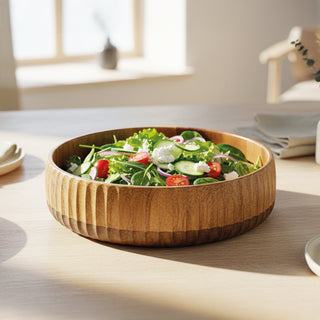 Akazienholz Stripe Bowl 22cm