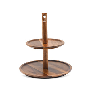 Servier-Etagere aus Akazienholz 25×27 cm