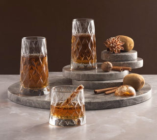 Pasabahce Leafy Wasserglas Whiskey Glas 300 ml 4er Set