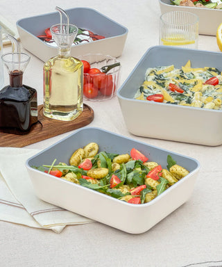 Glas Frischhaltedose Beige 2650 ml Ceramic Rechteckig