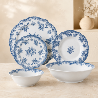 Valenti Vintage Geschirrset Blau– 25-teilig