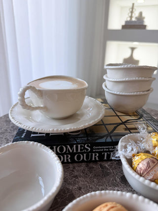Pearls 6er Kaffeetassen Set Beige