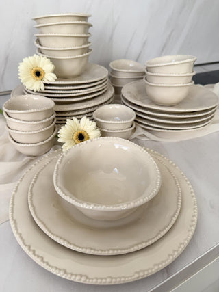 Pearls Beige Geschirrset 27 teilig