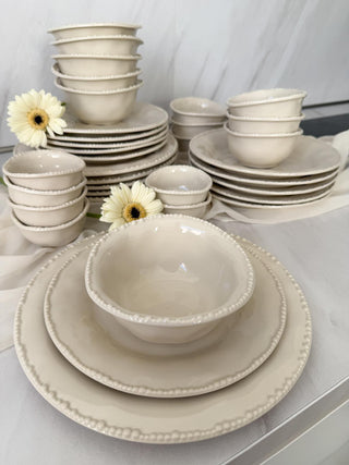 Pearls Beige Geschirrset 27 teilig