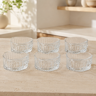 Wave Lines 6er Glas Schälchen