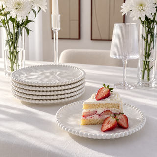 Pearly Weiß Kuchenteller 6er Set