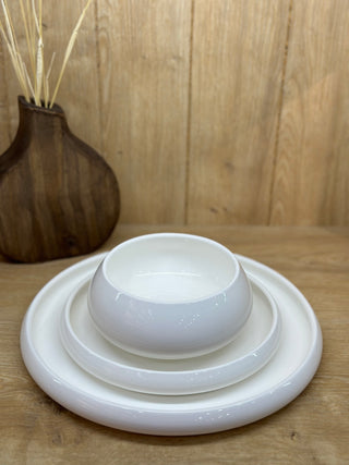 Bondy Geschirrset für 6 Personen 18 tlg weiss mit Dessertteller