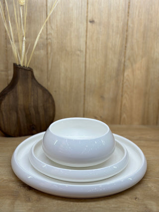 Bondy Geschirrset für 6 Personen 18 tlg weiss mit Dessertteller