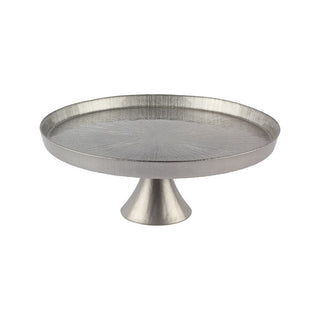 Rexy Silber/Grau Tortenplatte auf Fuß