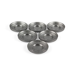 Rexy Silber/Grau 6er Untersetzer für Teegläser