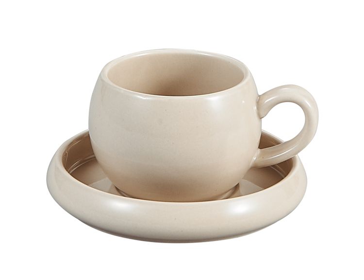 Lissa Bonna Beige Kaffeetassen 6er Set – Emirtex Home