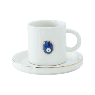 Nazar Espresso Set Hatira | Weiß - Gold 12 teilig