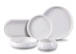 Bondy Weiß Geschirrset – 25-teilig für 6 Personen