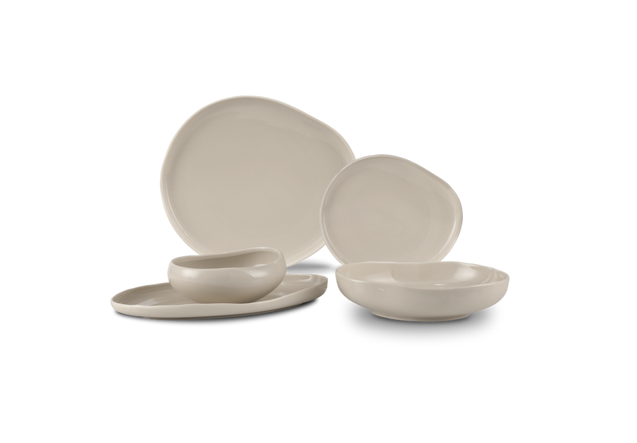 Barles Taupe Geschirrset – 25-teilig für 6 Personen