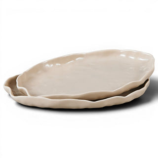 Angles Servierplatten 2er Set I Taupe