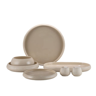 Bondy Beige Lines Geschirrset – 27-teilig für 6 Personen