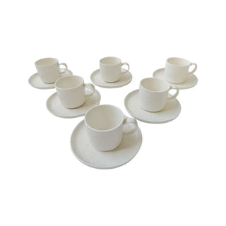 Dax Valance 6er Kaffetassen Set Mattweiss