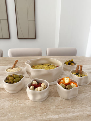 Nordic Beige 6er Schälchen Set-glänzend