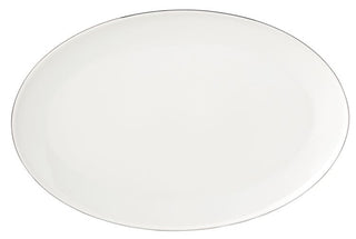 Bricard Canet Dinnerware Set | White and Silver, 27 Pieces