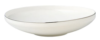 Bricard Canet Dinnerware Set | White and Silver, 27 Pieces